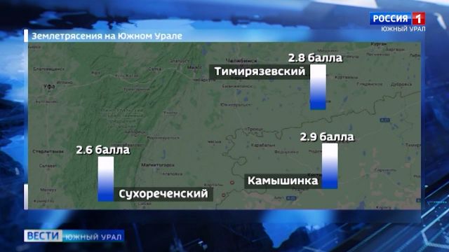 Серию землетрясений зафиксировали в Челябинской области